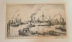 Rotterdam haven H.E. Roodenburg ets origineel, Verzenden