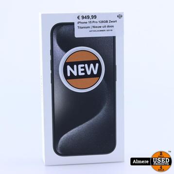 iPhone 15 Pro 128GB Zwart Titanium | Nieuw uit doos