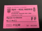 Ticket kaartje Ajax - Real Madrid 1967, Verzamelen, Ophalen of Verzenden, Gebruikt, Ajax, Overige typen