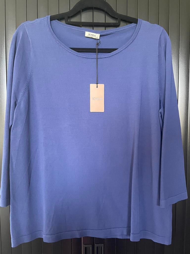 Fijnbrei truitje blauw Kyra XXL - nieuw-, Kleding | Dames, Verzenden, Nieuw, Maat 46/48 (XL) of groter, Blauw