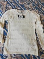 Guess all-over logos cotton blend knitted top. Size 36, Kleding | Dames, Guess, Wit, Nieuw, Ophalen of Verzenden