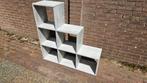Boekenkast / Wandkast - Beton look (grijs), Ophalen, Met plank(en), 100 tot 150 cm, Zo goed als nieuw