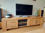 TV meubel massief eikenhout, Huis en Inrichting, Ophalen, Eikenhout, Zo goed als nieuw, 200 cm of meer
