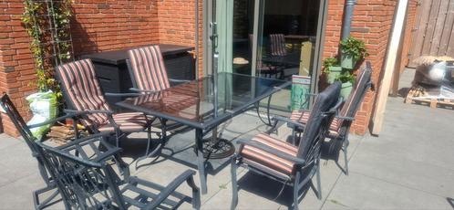 Tuinset 6 stoelen, Tuin en Terras, Tuinsets en Loungesets, Gebruikt, Overige materialen, Ophalen