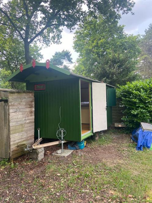 Tiny house pipo wagen schaftkeet, Tuin en Terras, Tuinhuizen, Zo goed als nieuw, Hout, Ophalen