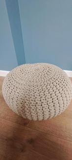 Poef grijs ca. 60 breed x 25 cm hoog, Ophalen of Verzenden, Zo goed als nieuw, Stof, 50 tot 75 cm