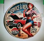 Pin up vintage garage mancave metalen bord, Ophalen of Verzenden, Zo goed als nieuw, Reclamebord