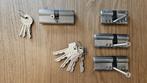ABUS/Buva cilindersloten 3x gelijksluitend (1x30-30/2x30-45), Doe-het-zelf en Verbouw, Hang- en Sluitwerk, Ophalen, Zo goed als nieuw