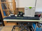 Festool TSC 55 K (Accu-invalcirkelzaag) + Geleiderail, Gebruikt, Invalzaag, Ophalen of Verzenden, 30 tot 70 mm