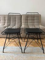 2x  draadstoel zwart VT wonen, Huis en Inrichting, Stoelen, Ophalen of Verzenden, Zo goed als nieuw, Zwart, Twee