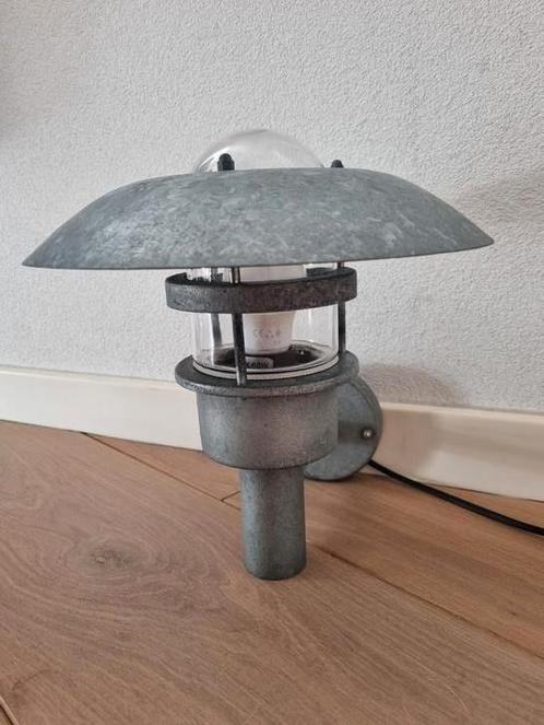 Scandinavisch deens design buiten lamp retro verzinkt ijzer, Huis en Inrichting, Lampen | Wandlampen, Gebruikt, Ophalen of Verzenden