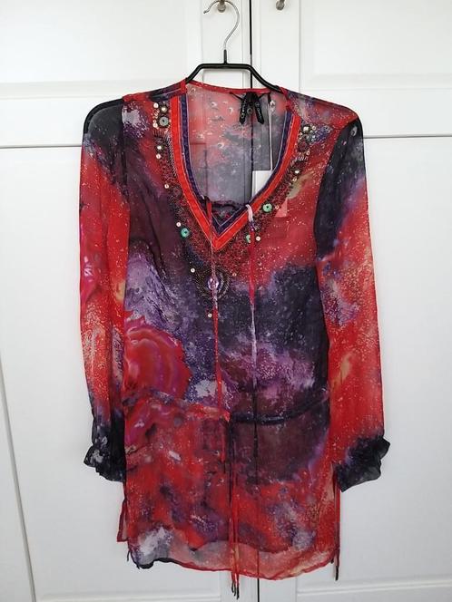 Geisha nieuw rood chiffon jurkje met kraaltjes 164 (of XS), Kinderen en Baby's, Kinderkleding | Maat 164, Nieuw, Meisje, Jurk of Rok