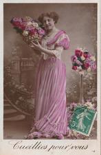 MEISJE JURK UIT 1912 ZEER MOOIE OUDE  KAART KK126, Verzenden, Voor 1920, Gelopen, Overige thema's