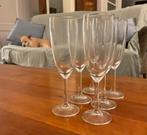 6 champagneglazen, Huis en Inrichting, Ophalen, Gebruikt, Overige typen, Glas