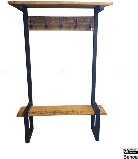 Kapstok Davidson Industrieel 120cm breed mango, Huis en Inrichting, Woonaccessoires | Kapstokken, Wandkapstok, Nieuw, Ophalen of Verzenden