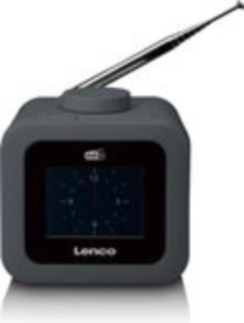 Lenco CR-620GY - Wekkerradio met DAB - Alarmfunctie - Grijs, Audio, Tv en Foto, Radio's, Radio, Ophalen of Verzenden