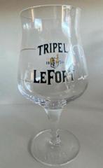 Tripel LeFort 1854 bierglas op voet. Belgisch bier. H.20 cm., Verzamelen, Biermerken, Ophalen of Verzenden, Zo goed als nieuw