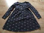 Jurk grijs met zilverkleurige glitter paarden maar 134/140, Ophalen, Zo goed als nieuw, Meisje, Jurk of Rok