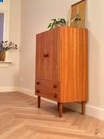 Vintage kast legkast wandkast teak hout knoppen jaren 50/60, Ophalen, Gebruikt, 100 tot 150 cm, Teakhout