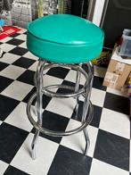 Vintage Barkruk Jaren 50 Stijl, Huis en Inrichting, Barkrukken, Ophalen, Gebruikt, Met voetsteun, 60 tot 90 cm