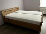 2 electrisch verstelbare bedden, Ophalen, Beige, Tweepersoons, 200 cm