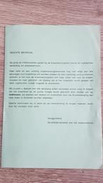 1976 Formulier Werktijdenschema Kraamverzorgster, Gebruikt, Ophalen of Verzenden
