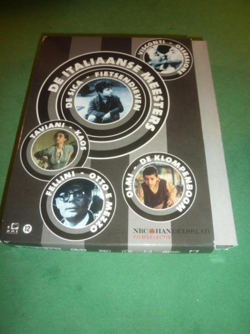 De Italiaanse meesters 5 dvd's met 8½, Ossessione, Klompenb, Cd's en Dvd's, Dvd's | Filmhuis, Zo goed als nieuw, Italië, Boxset