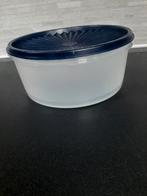 Tupperware koektrommel mt sterdeksel doorzichtig/bl.+mepal, Huis en Inrichting, Keuken | Tupperware, Ophalen of Verzenden, Gebruikt