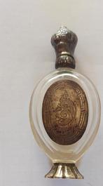 Parfum flacon van kristal 19e eeuw., Ophalen of Verzenden, Zilver