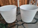 2x IKEA Muskot Bloempotten - Binnen/Buiten, Gebruikt, Rond, Aardewerk, Tuin