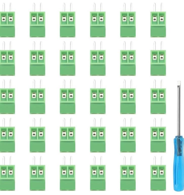 YIXISI 30 stuks 2,54 mm PCB-schroefklemmenblok, Hobby en Vrije tijd, Elektronica-componenten, Nieuw, Ophalen of Verzenden