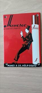 EMAILLE BORDJE MANESCO, Ophalen of Verzenden, Gebruikt, Reclamebord