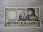 Mooi biljet 100 gulden Erasmus, 1953, Ophalen of Verzenden, 100 gulden