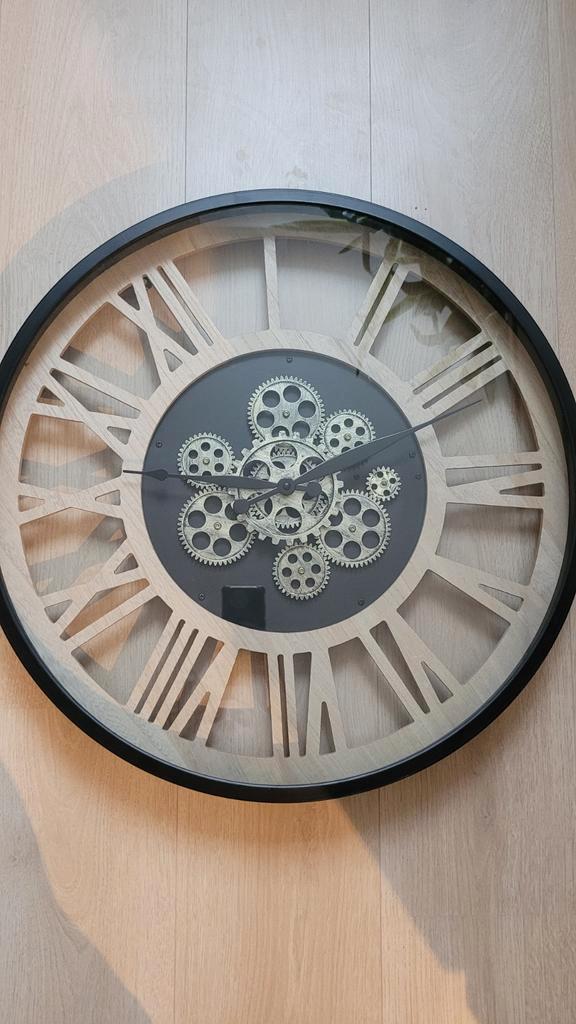 Decoratieve Wandklok met Tandwielen, Antiek en Kunst, Antiek | Klokken, Ophalen