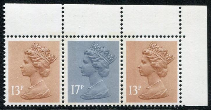 UK/Engeland Kon. Elizabeth II - Machin strip 13p/17p 1985, Postzegels en Munten, Postzegels | Europa | UK, Postfris, Ophalen of Verzenden