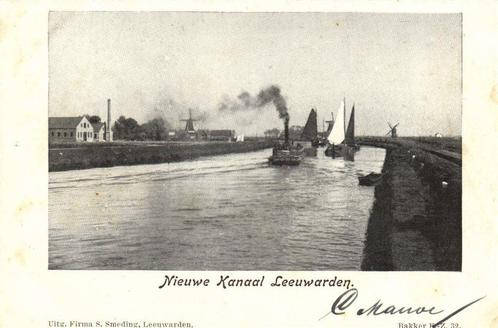 Nieuwe Kanaal Leeuwarden. - ongelopen, Verzamelen, Ansichtkaarten | Nederland, Ongelopen, Friesland, 1920 tot 1940, Ophalen of Verzenden