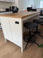 Tornviken keukeneiland + krukken Lidkullen, Ophalen, Gebruikt, 100 tot 150 cm, Wit