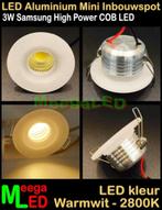 LED mini Keuken inbouwspot spot 230V 3W COB M4 - Warmwit NDB, Nieuw, Ophalen of Verzenden