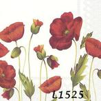 Servetten decoupage/bullet journal – klaprozen L1525, Verzenden, Nieuw, Materiaal