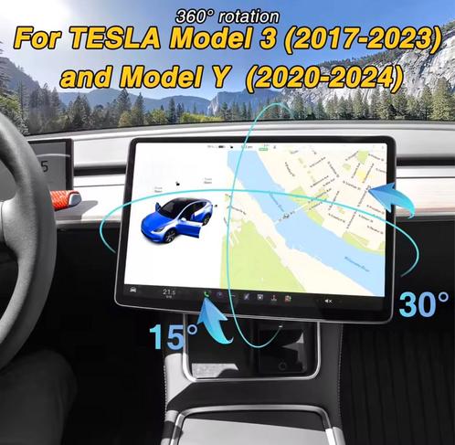 Tesla Model 3/Y Scherm Roterende Houder Swivel Tilt, Auto diversen, Auto-accessoires, Zo goed als nieuw, Ophalen of Verzenden