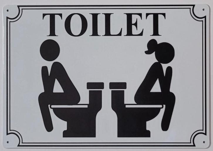 Toilet man vrouw WC reclamebord van metaal wandbord deco, Huis en Inrichting, Woonaccessoires | Tekstborden en Spreuken, Nieuw