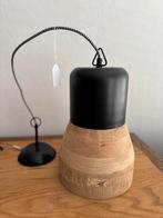 Leitmotiv Bold hanglamp hout-zwart metaal, Huis en Inrichting, Lampen | Hanglampen, Ophalen of Verzenden, Zo goed als nieuw, Metaal