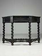 Sidetable 19e eeuw zwart antiek, Ophalen, 100 tot 150 cm, Zo goed als nieuw, 25 tot 50 cm
