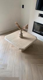 Travertin salontafel 80x80, 50 tot 100 cm, Minder dan 50 cm, Zo goed als nieuw, Travertin travertijn marmer natuursteen vintage richmond