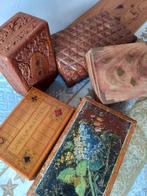 Bonte verzameling houten doosjes, Antiek en Kunst, Antiek | Woonaccessoires, Ophalen of Verzenden