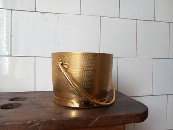 vintage 60s ijsemmer drankkoeler goud mid century regency beschikbaar voor biedingen