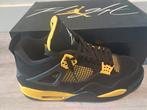 Nike Air Jordan 4 Retro Yellow Thunder, Zwart, Nike, Ophalen of Verzenden, Sneakers of Gympen