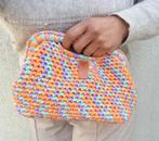 Dome’s Design: gehaakte clutch / handtas multi colour (C-2a), Ophalen of Verzenden, Nieuw, Overige kleuren, Handtas