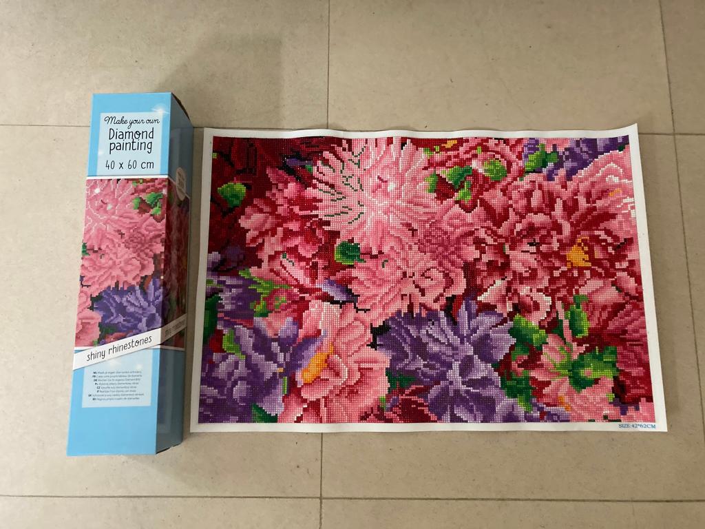 Diamond painting helemaal compleet 40-60 cm gemaakt!, Ophalen of Verzenden, Gebruikt, Knutselwerk
