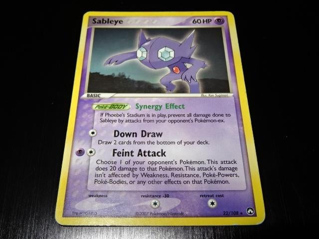 Pokemon kaart Sableye 22/108 2007, Ophalen of Verzenden, Gebruikt, Losse kaart